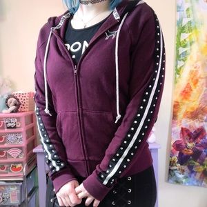 Rare VS pink bling flower hoodie